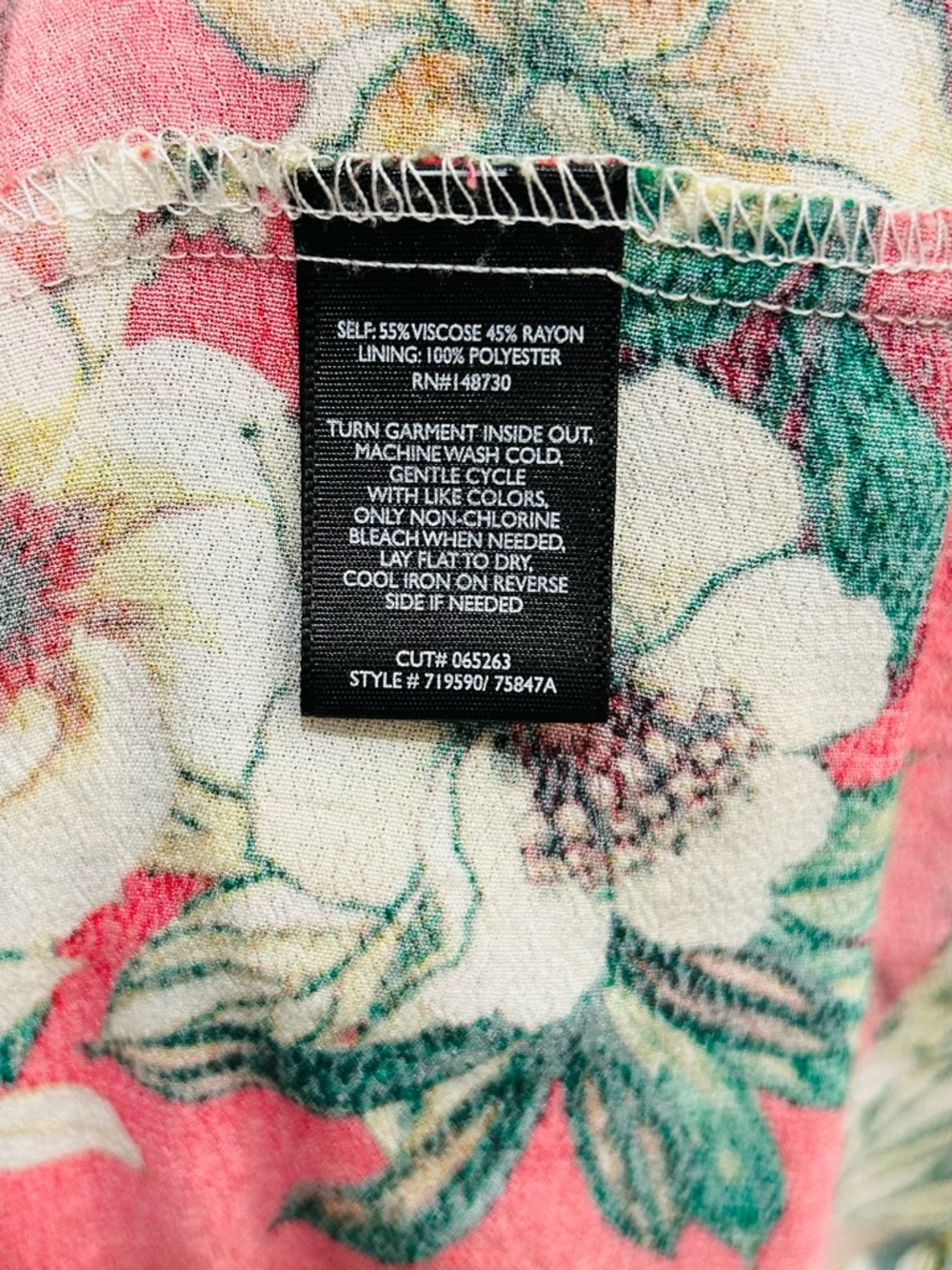 ECI New York Tropical Island Floral Sleeveless Maxi Dress Boho Ruffle Hem Size S - Picture 9 of 11